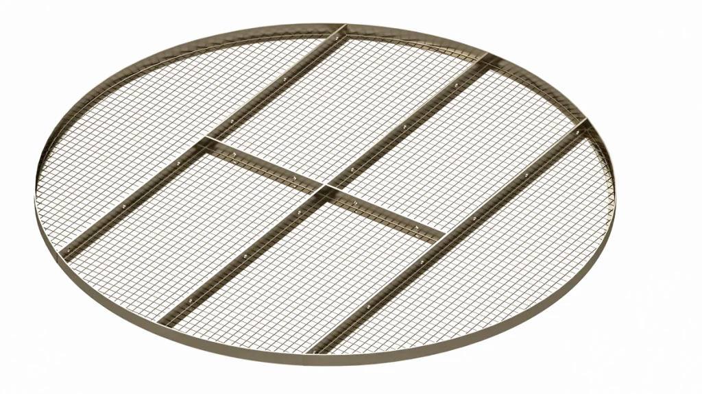 random packing bed limiter component for packing random packing holder column internals system