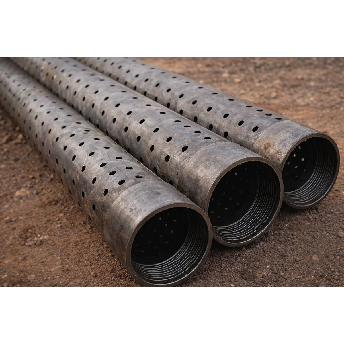 Perforated Pipe Well Screen - Image 1 perforated pipe well screen component for oil & gas well pipe base well screen system